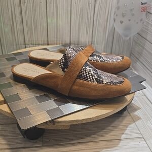 Cole‎ Haan Brown and Snake Print Loafers